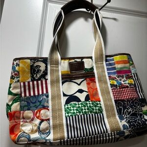 Coach Multicolor Patchwork Tote